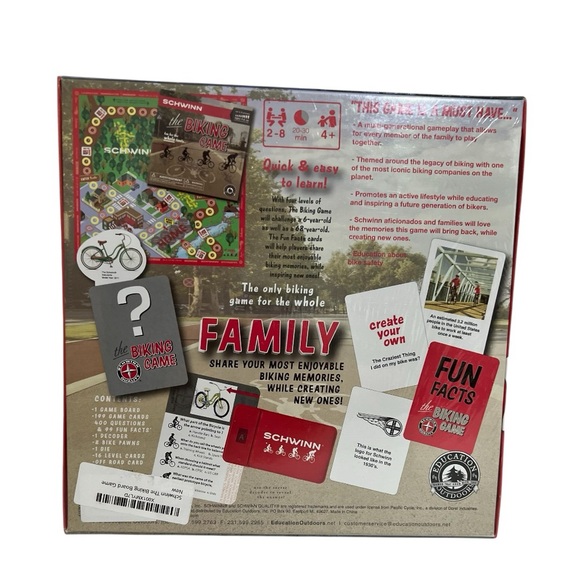 Schwinn The Biking Board Game Cycling Facts Education Outdoors - Picture 2 of 2
